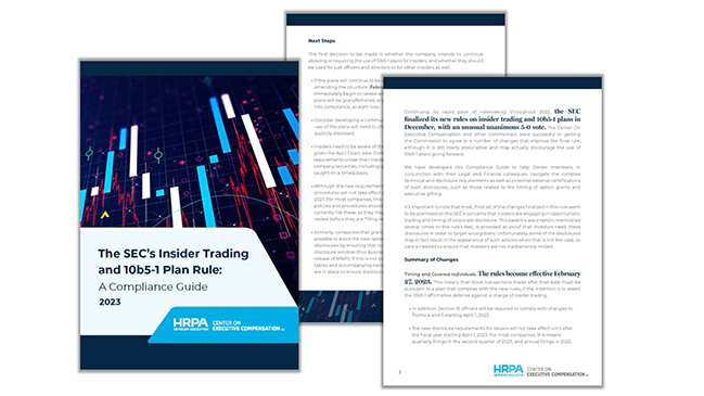 The SEC\u2019s Insider Trading and 10b5-1 Plan Rule: A Compliance Guide | HR ...